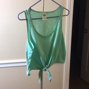 Victoria Secret’s Seafoam Green Tie Up Crop Top, S